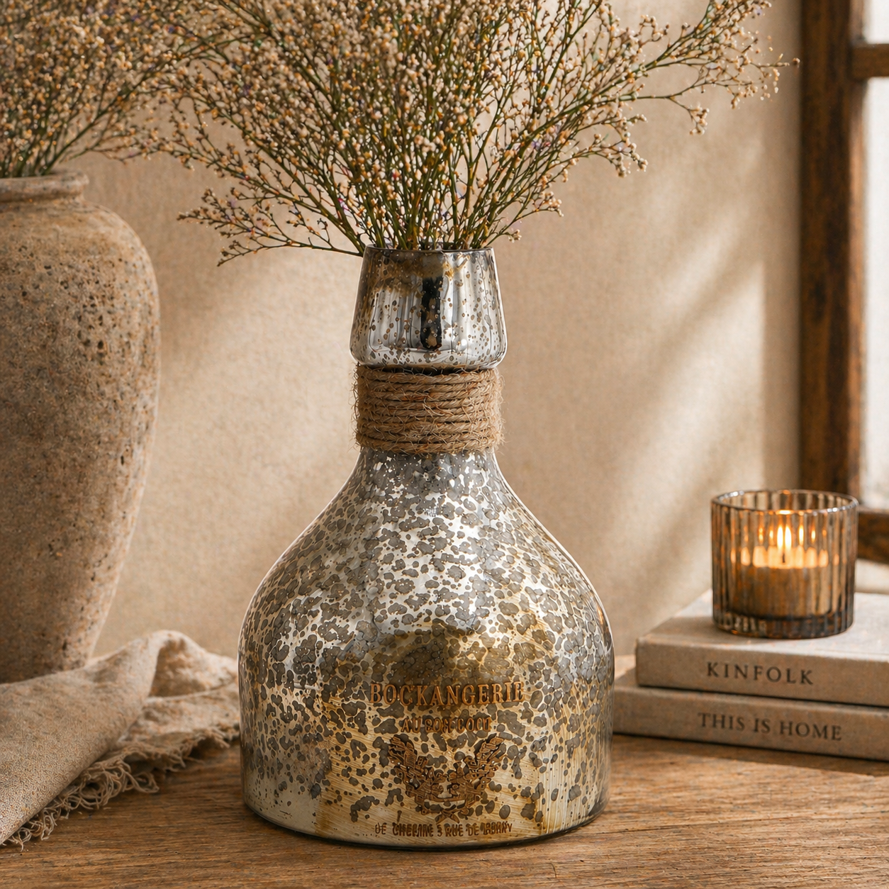 SENSE Decoratieve Flesvaas met Opdruk