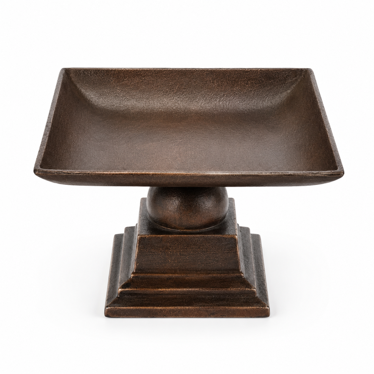 SENSE Dekorative Schale auf Fuß Vintage Kupfer - Aluminium Dekoration Wohnzimmer