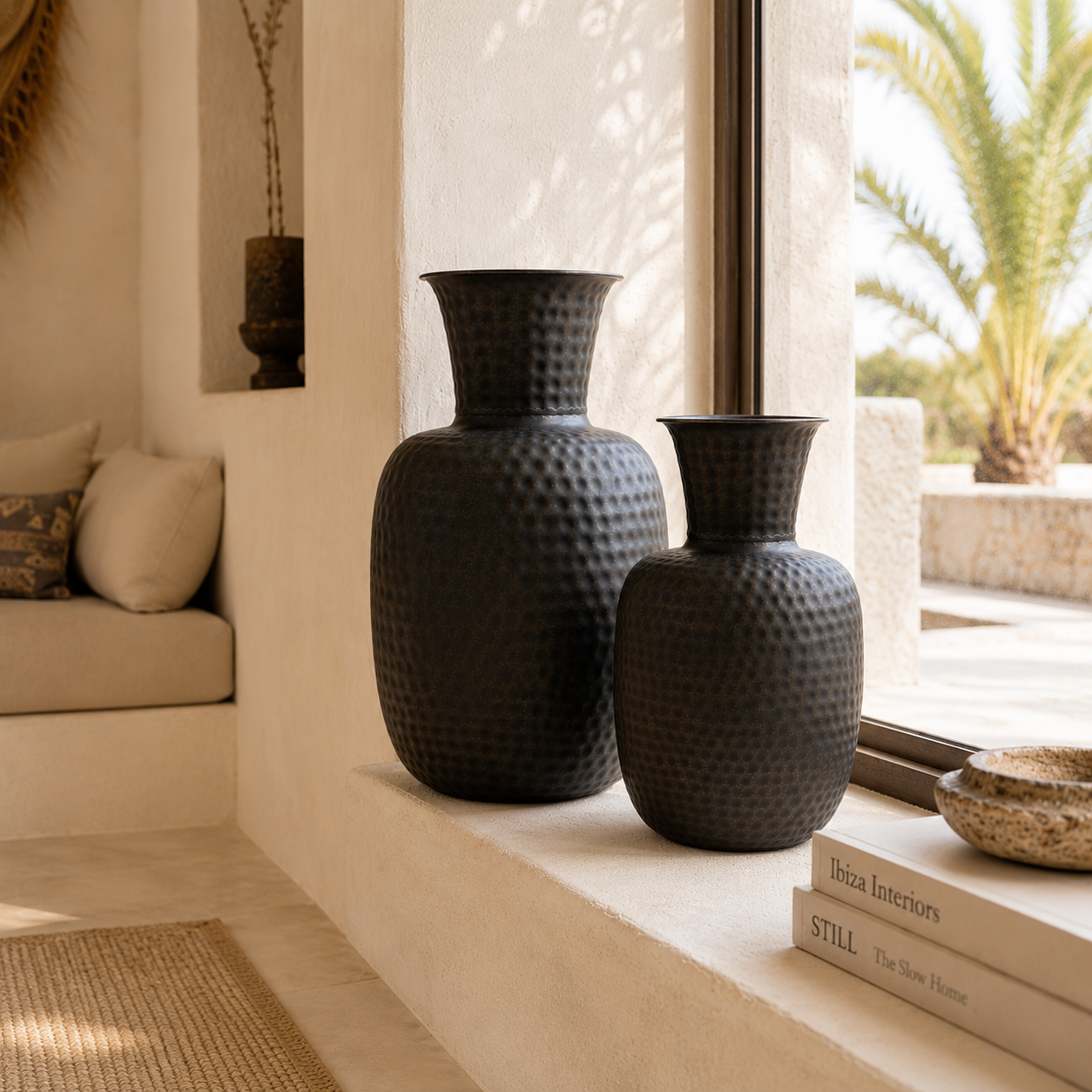 SENSE Ibiza Vaas Vintage Zwart Sml.