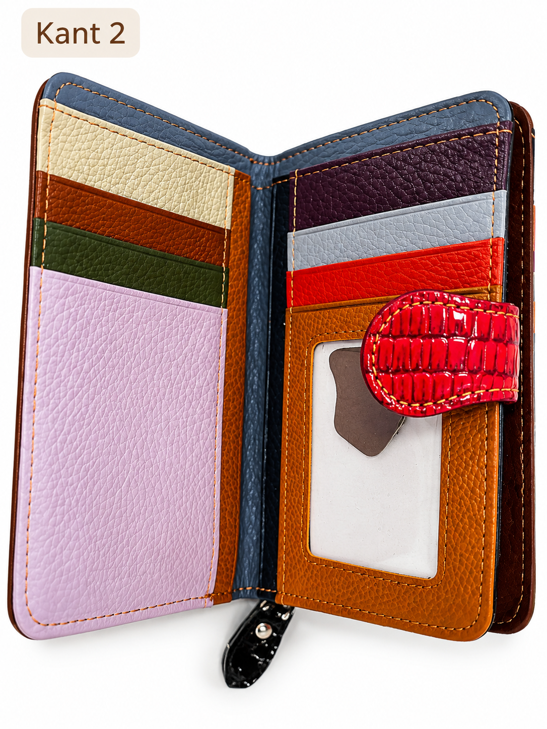 SENSE Leren Dames Portemonnee – Patchwork Multicolor