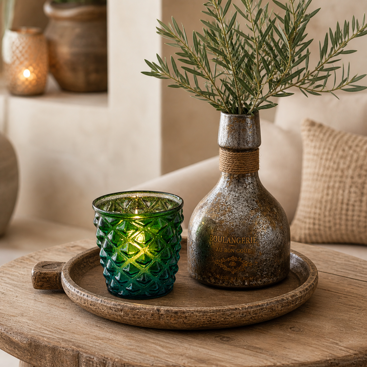 SENSE Waxine lichthouder turquoise