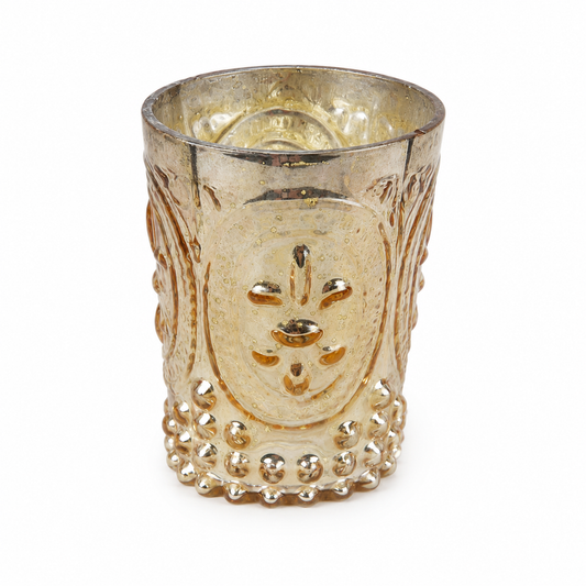 SENSE Barokglas Waxinelichthouder Amber Goud