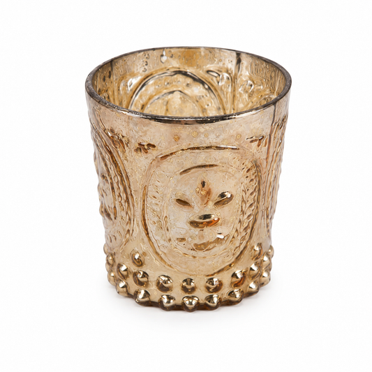 SENSE Barokglas Waxinelichthouder Amber Goud