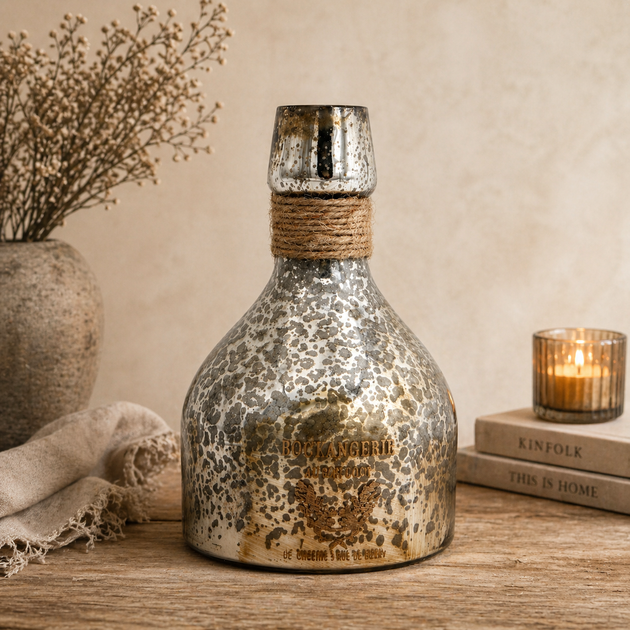 SENSE Decoratieve Flesvaas met Opdruk