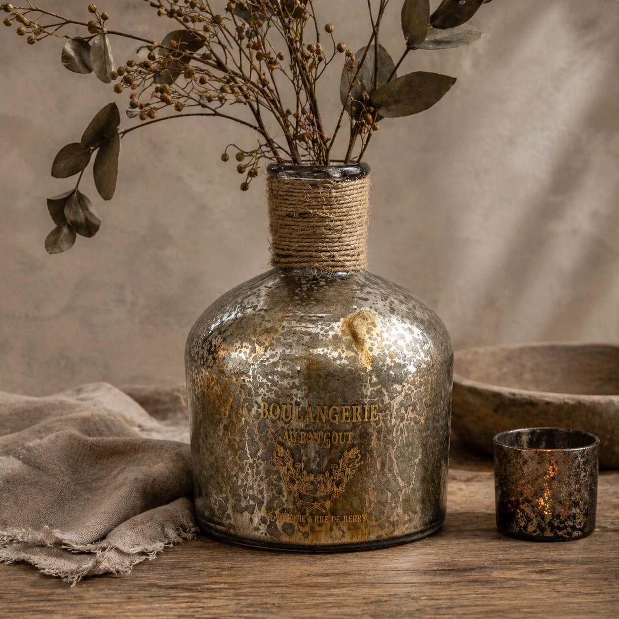 SENSE Decoratieve Flesvaas met Opdruk