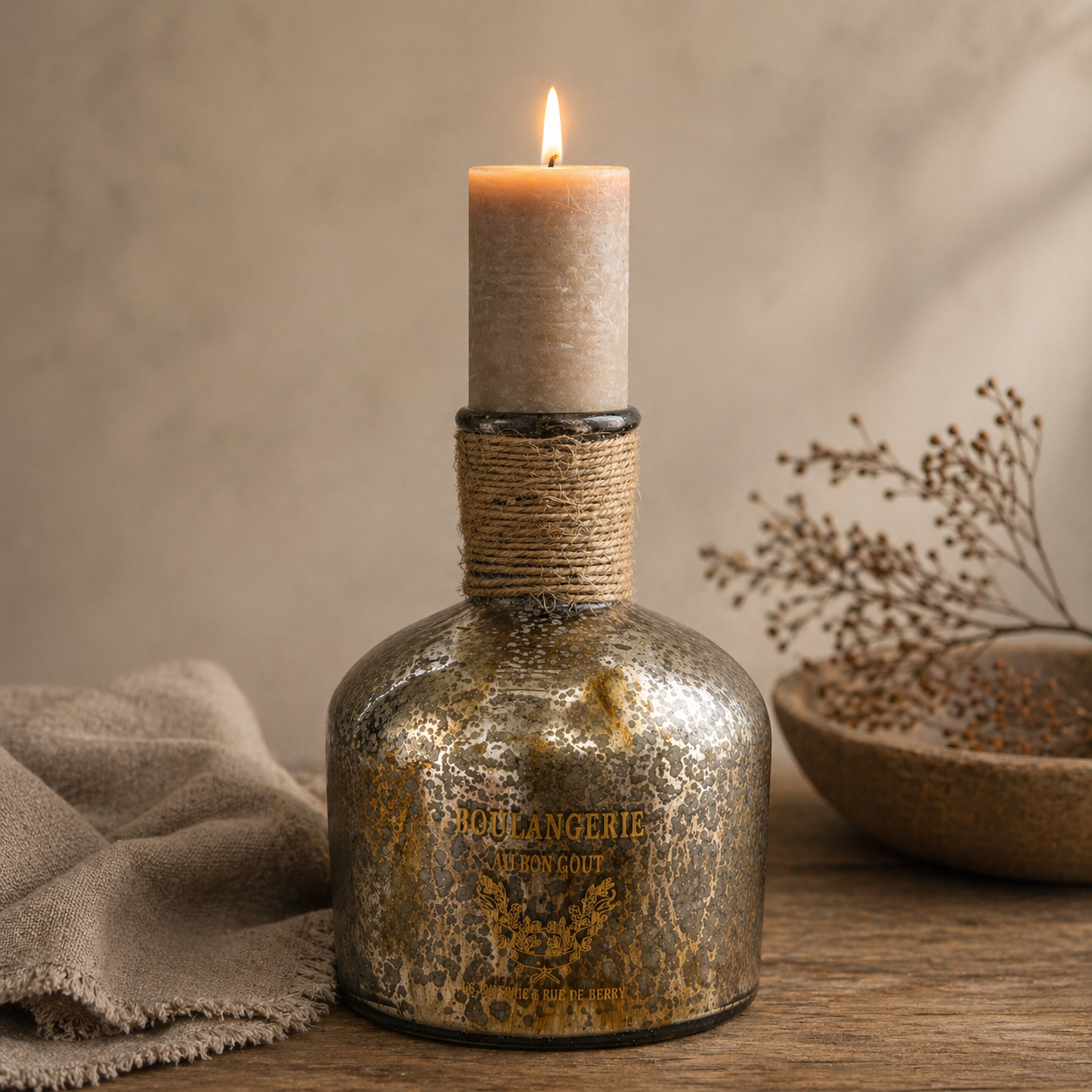 SENSE Decoratieve Flesvaas met Opdruk