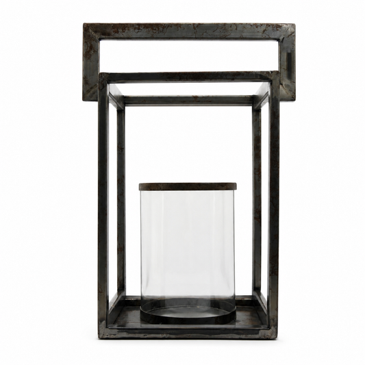 SENSE Metalen Vintage Lantaarn  met Glas