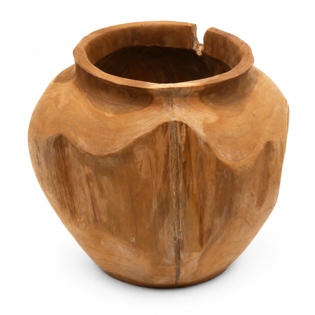 SENSE Teakhouten Vaas – Natural