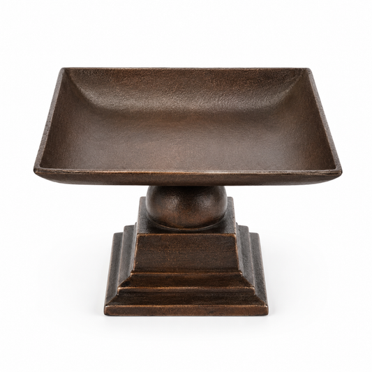 SENSE Decoratieve Schaal op Voet – Vintage Koper