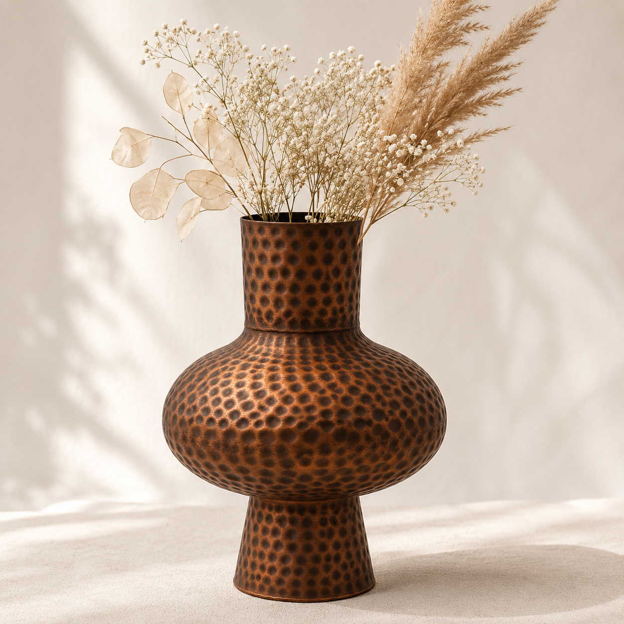 SENSE Metalen Vaas Vintage Koper Sml.