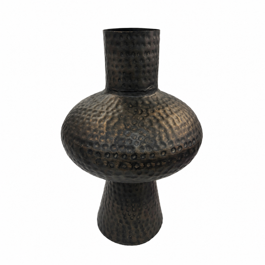 SENSE Metalen Vaas Vintage Zwart Sml.