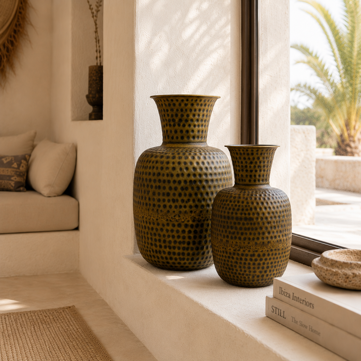 SENSE Ibiza Vaas Vintage Goud Sml.