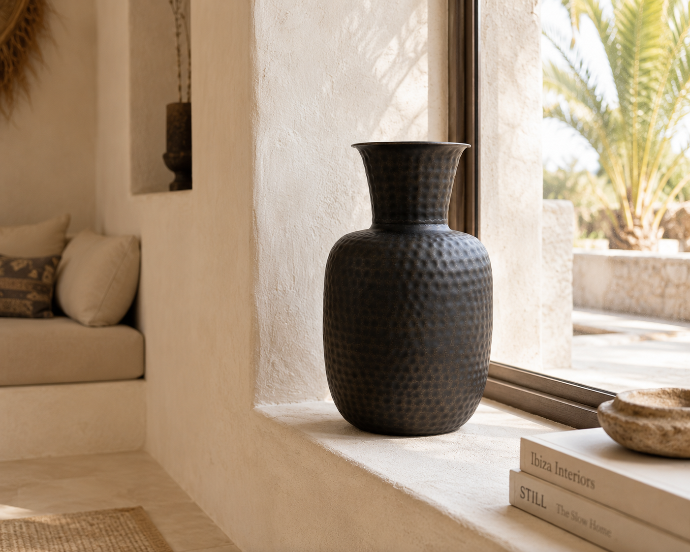 SENSE Ibiza Vaas Vintage Zwart Sml.