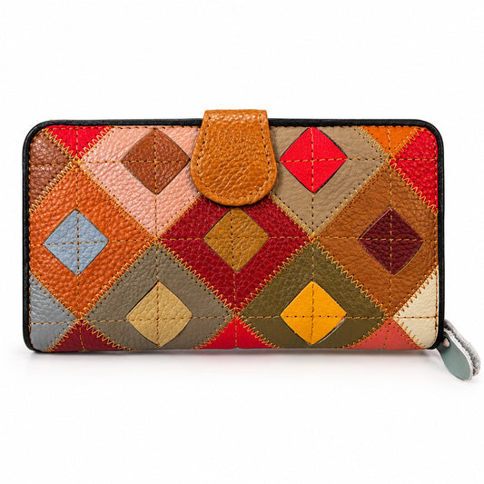 SENSE Geldbörse – Patchwork Multicolor – Spaltleder