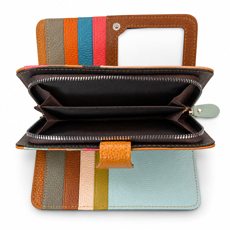 SENSE Geldbörse – Patchwork Multicolor – Spaltleder