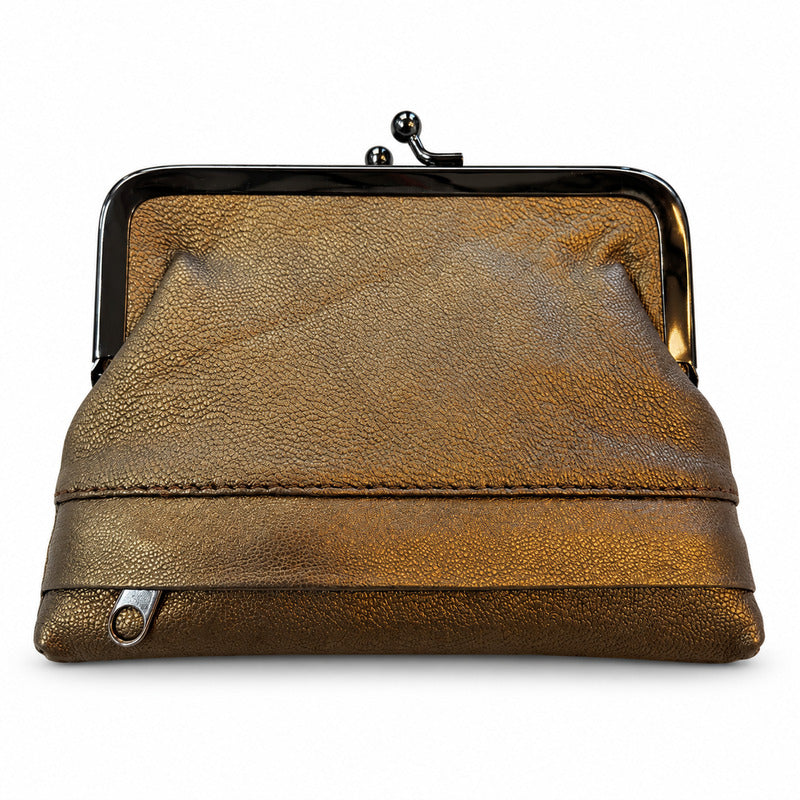 SENSE Knipspromonoi Lammleder – 13 × 10 cm – Doppelte Knipsverschluss