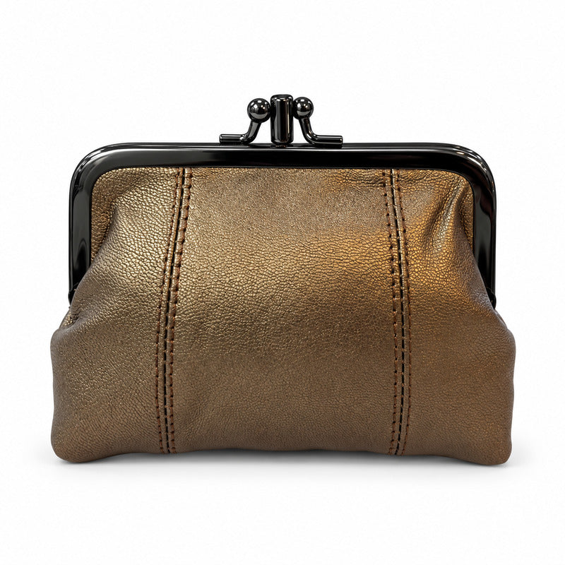 SENSE Knipspromonoi Lammleder – 13 × 10 cm – Doppelte Knipsverschluss