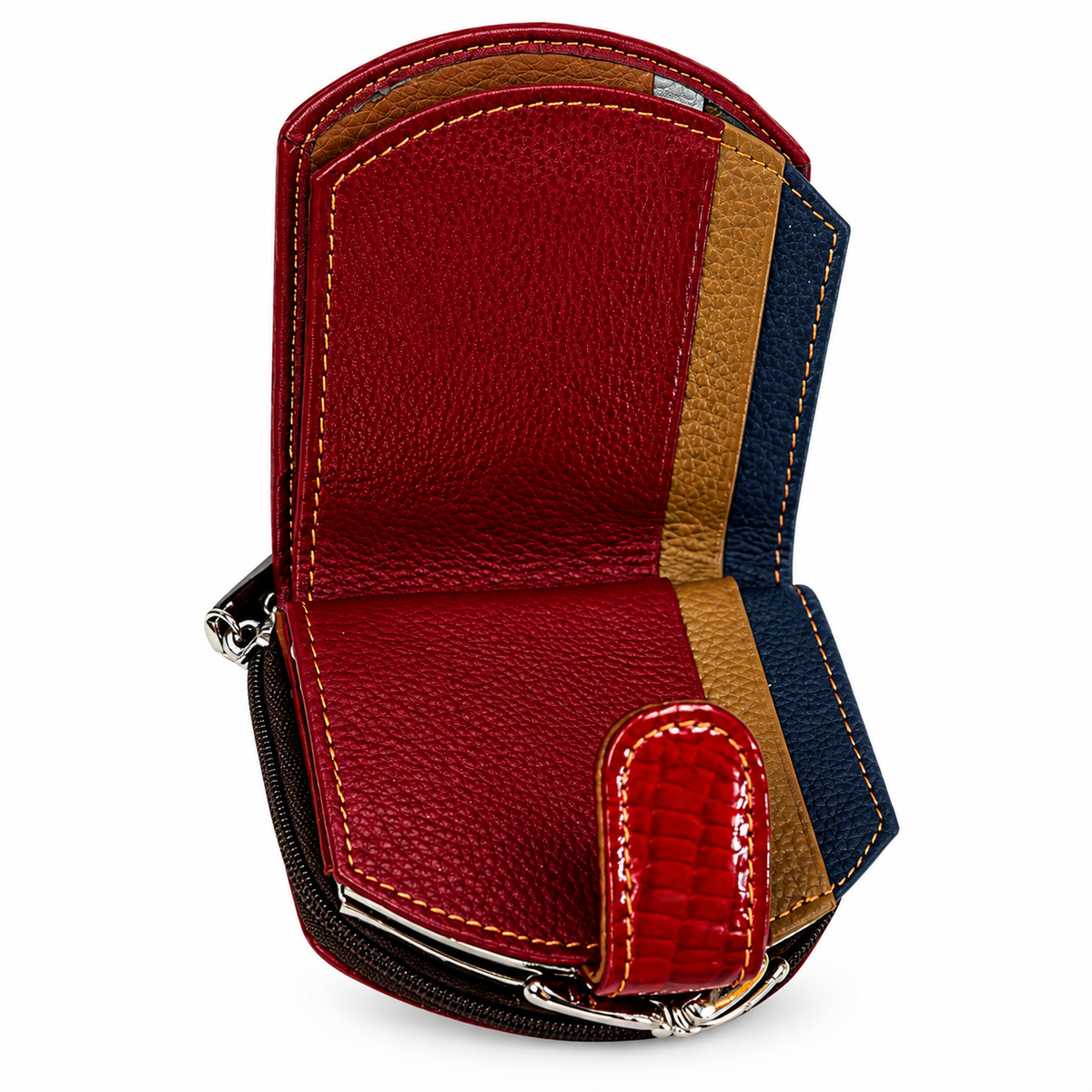 SENSE Leren Dames Portemonnee – Patchwork Multicolor