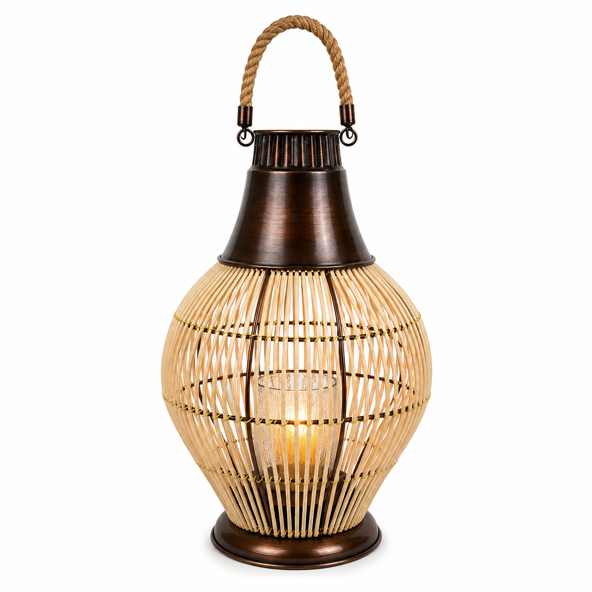 SENSE BAMBOO LANTERN Vintage Koper